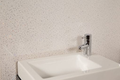 White Sparkle Shower Wall Panel | Igloo Surfaces