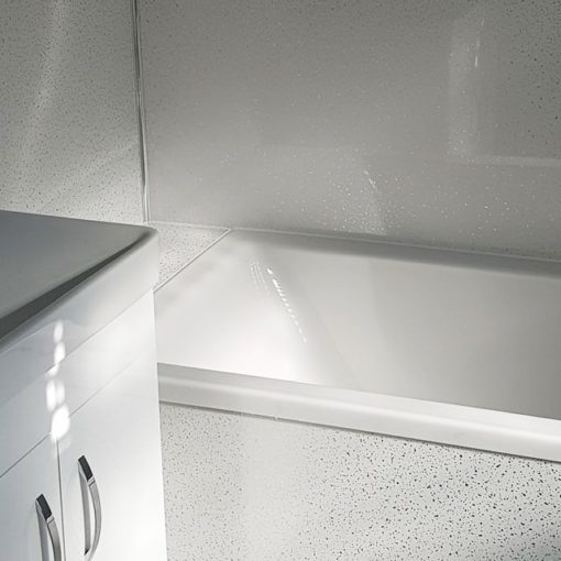 White Sparkle Shower Wall Panel | Igloo Surfaces