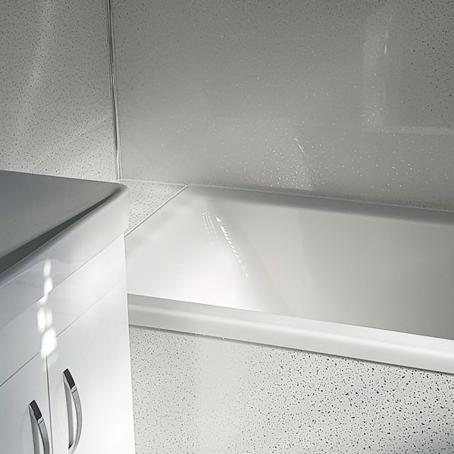White Sparkle Shower Wall Panel Igloo Surfaces