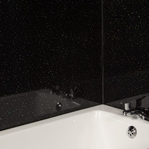 Black Sparkle Shower Wall Panel (Single) | Igloo Surfaces